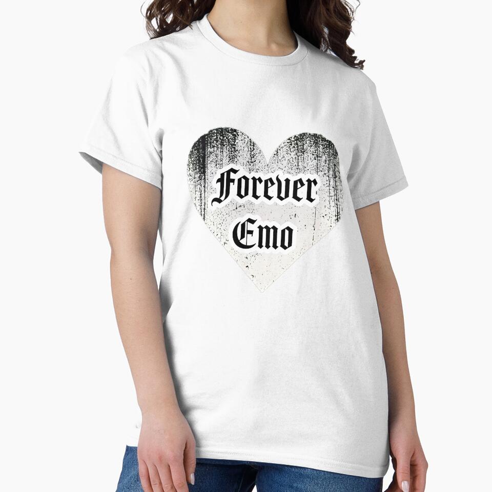 Forever Emo White Grunge Heart by Dopamine Glitch