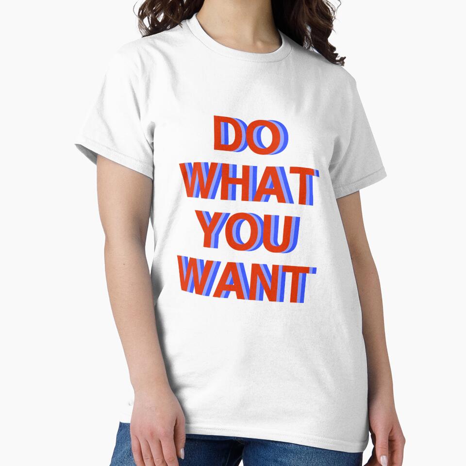 Do What You Want Retro 3D Neon Layered Quote by chl033