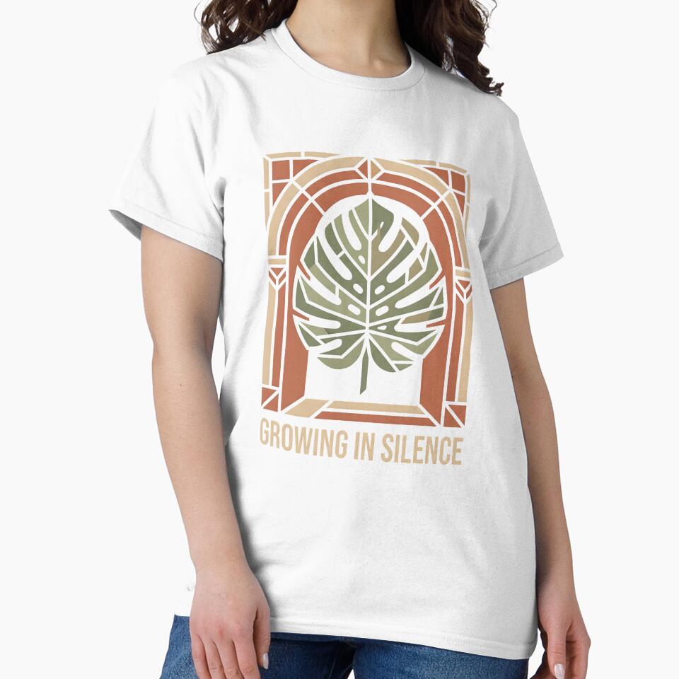 Growing In Silence Monstera Leaf Stained Glass Plant Art by SplashTastic