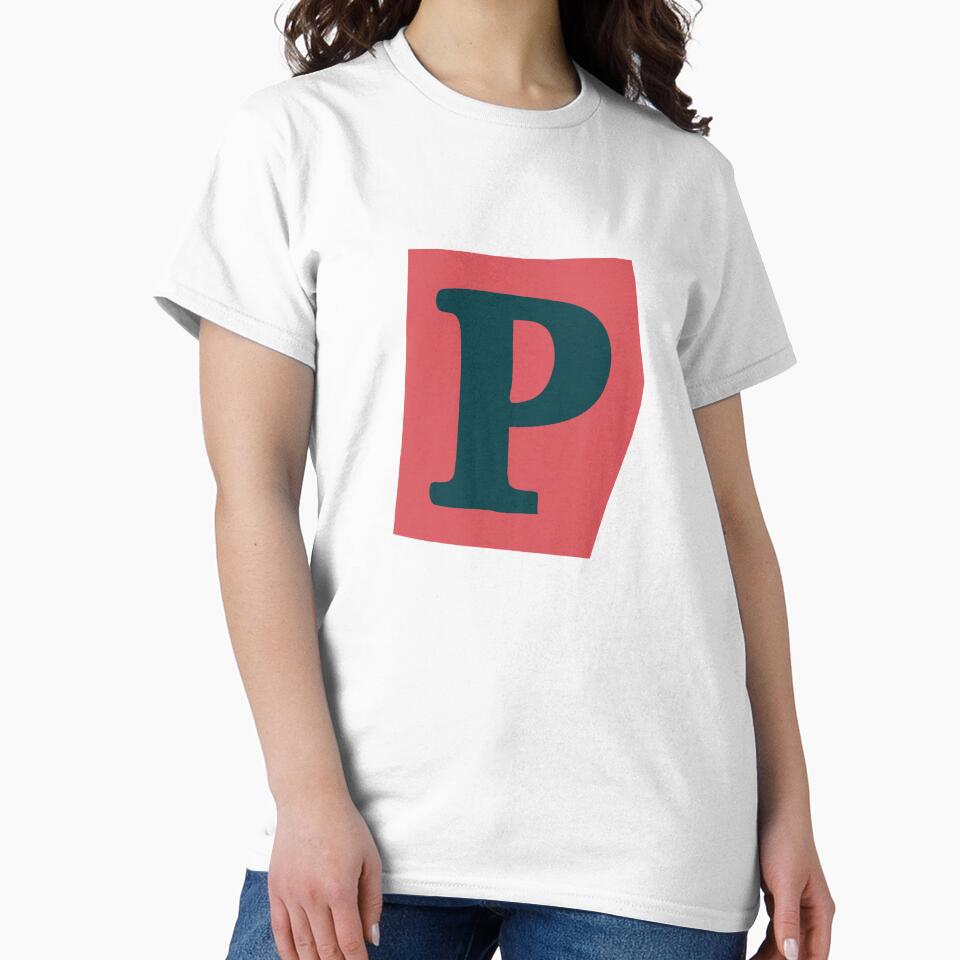Letter P - Colorful Cutout Paper Collage Alphabet Initial by uncoXab
