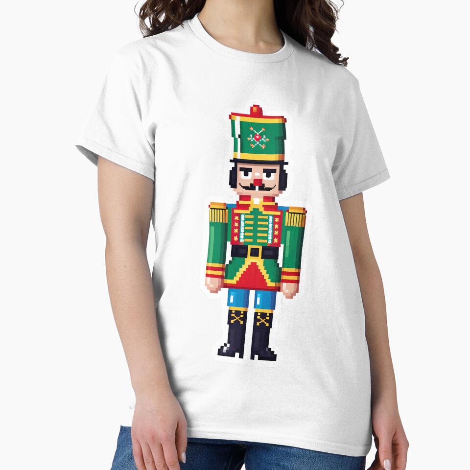 Cute Pixel Nutcracker Soldier in Festive Uniform by BankMano