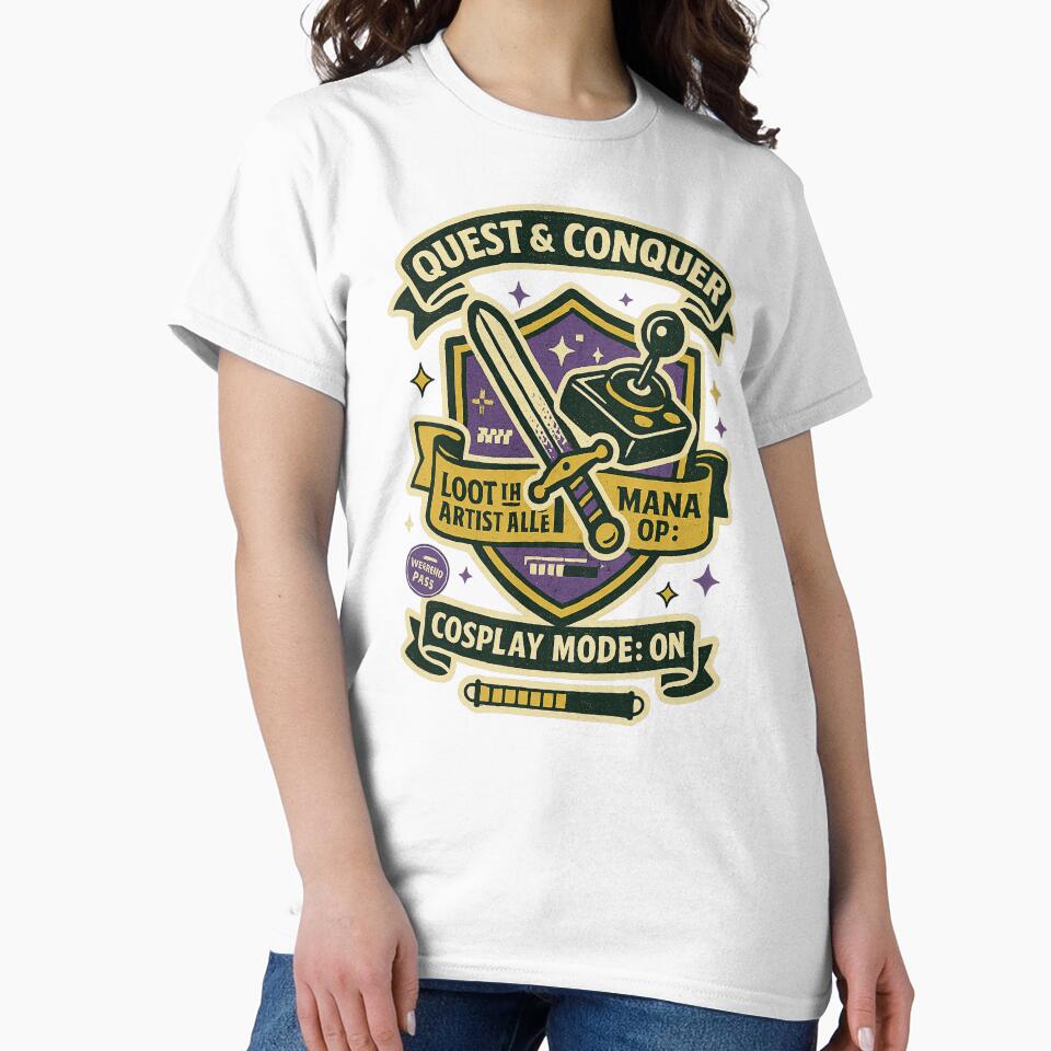 Quest & Conquer — Cosplay Mode ON • Loot the Artist Alley (Dragon Con Retro Emblem Tee) by BeetleDots