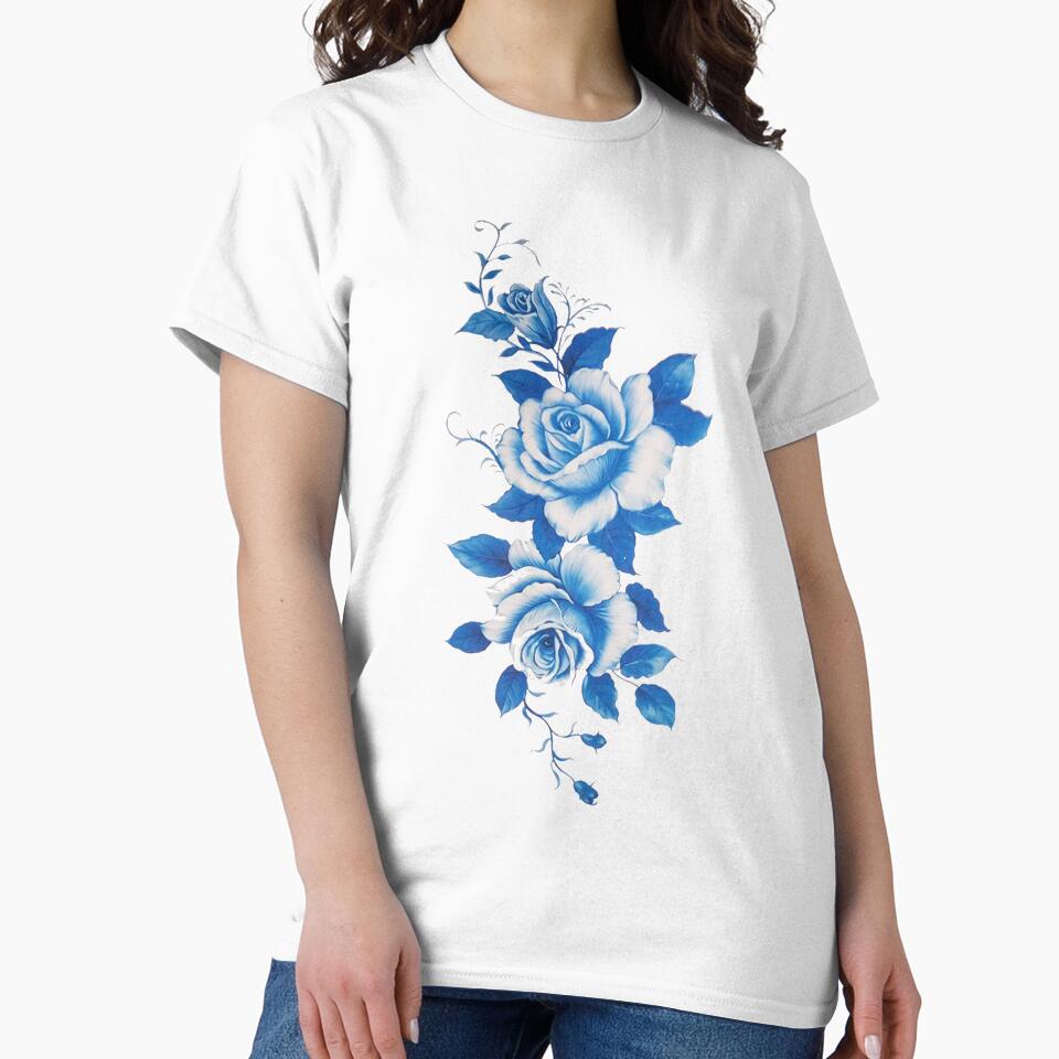 modern minimalist floral , blue and white flower by doitwithlove