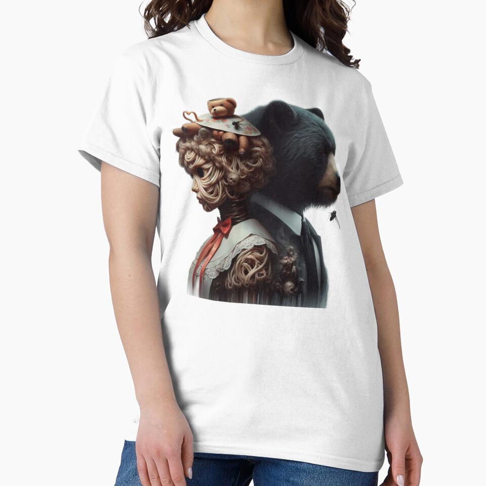 Surreal Noodle Portrait with Black Bear and Teddy Bear by LujziWorld