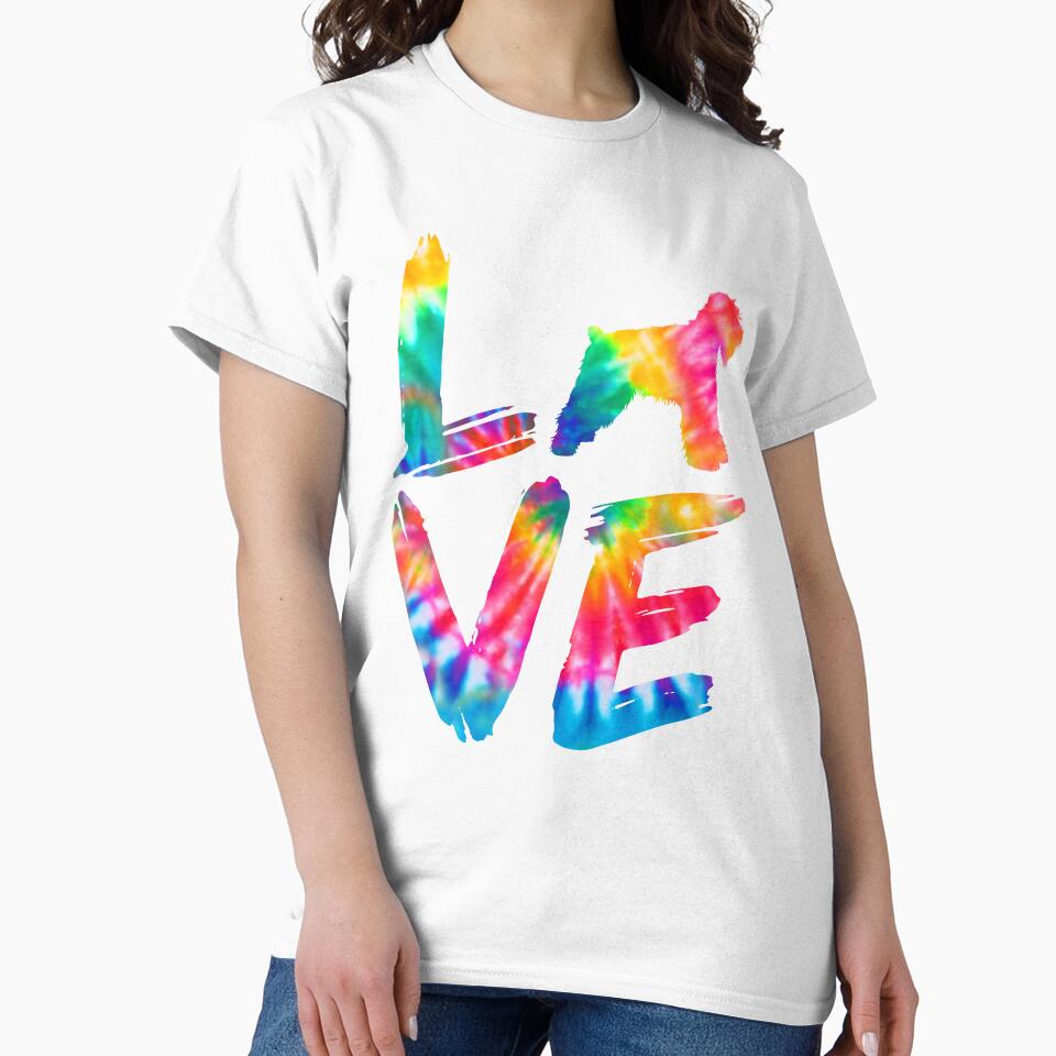 Soft Coated Wheaten Terrier Pointer Dog Love Tie Dye Design by rafaeltto