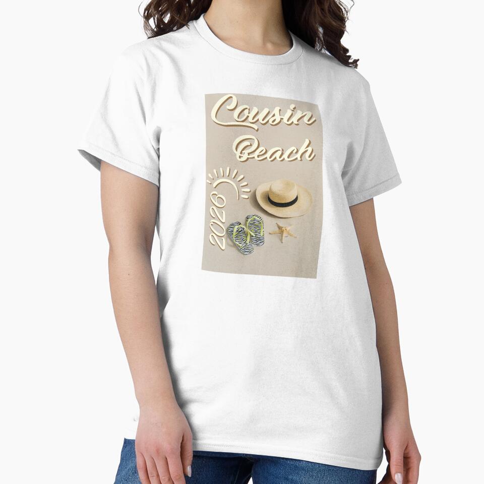 Cousin Beach 2026 T-Shirt | Cousins Summer Vacation Beach Trip Matching Design by PixelWaveBD