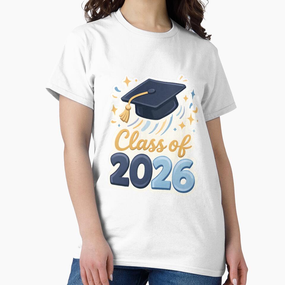 Class of 2026 Graduation Cap Sticker with Confetti Celebration Design by FestivityFinds