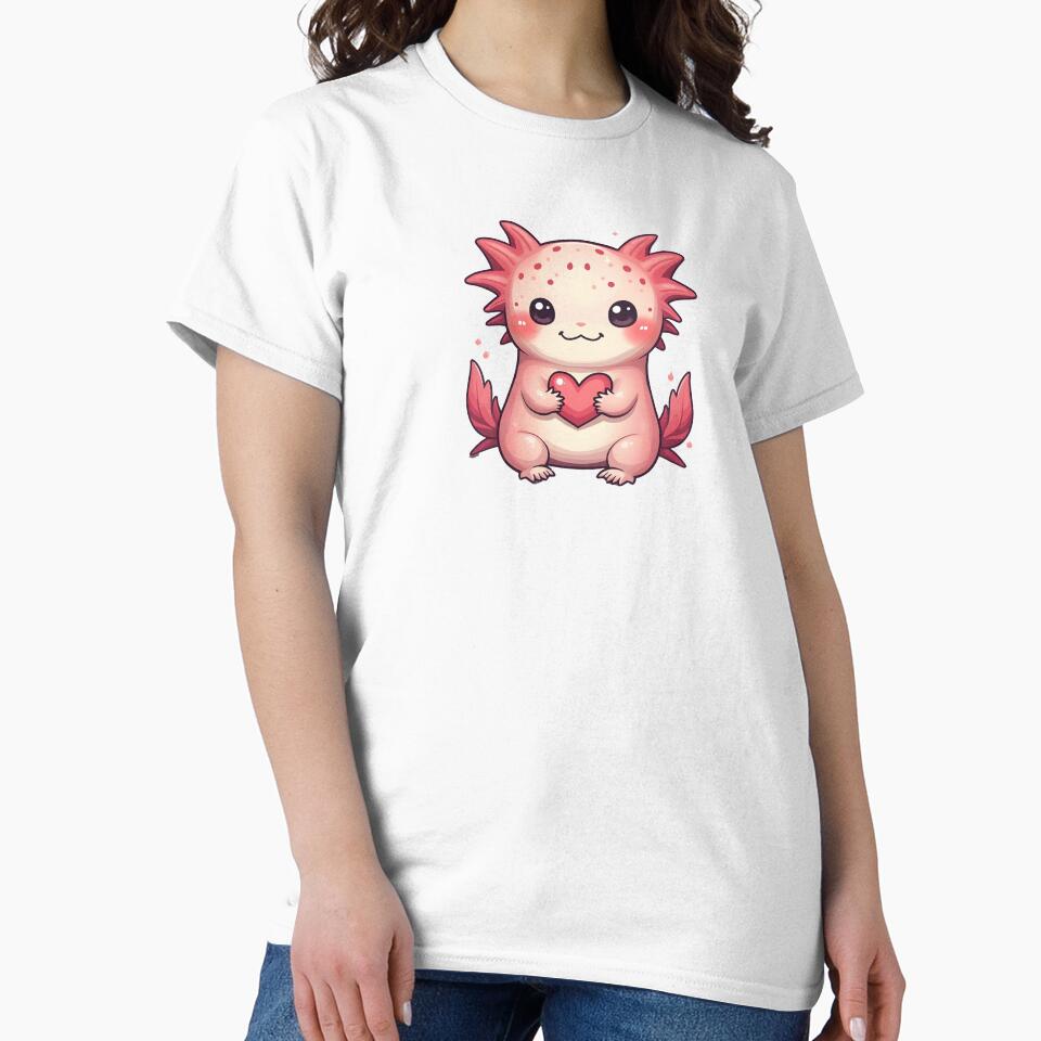 Kawaii Axolotl Love by VibeTCreations