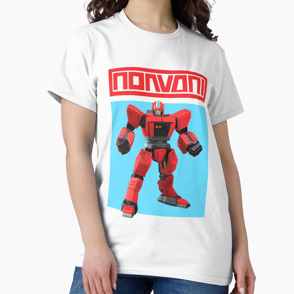 Robot Hero Tee - Red and Blue by allincolors