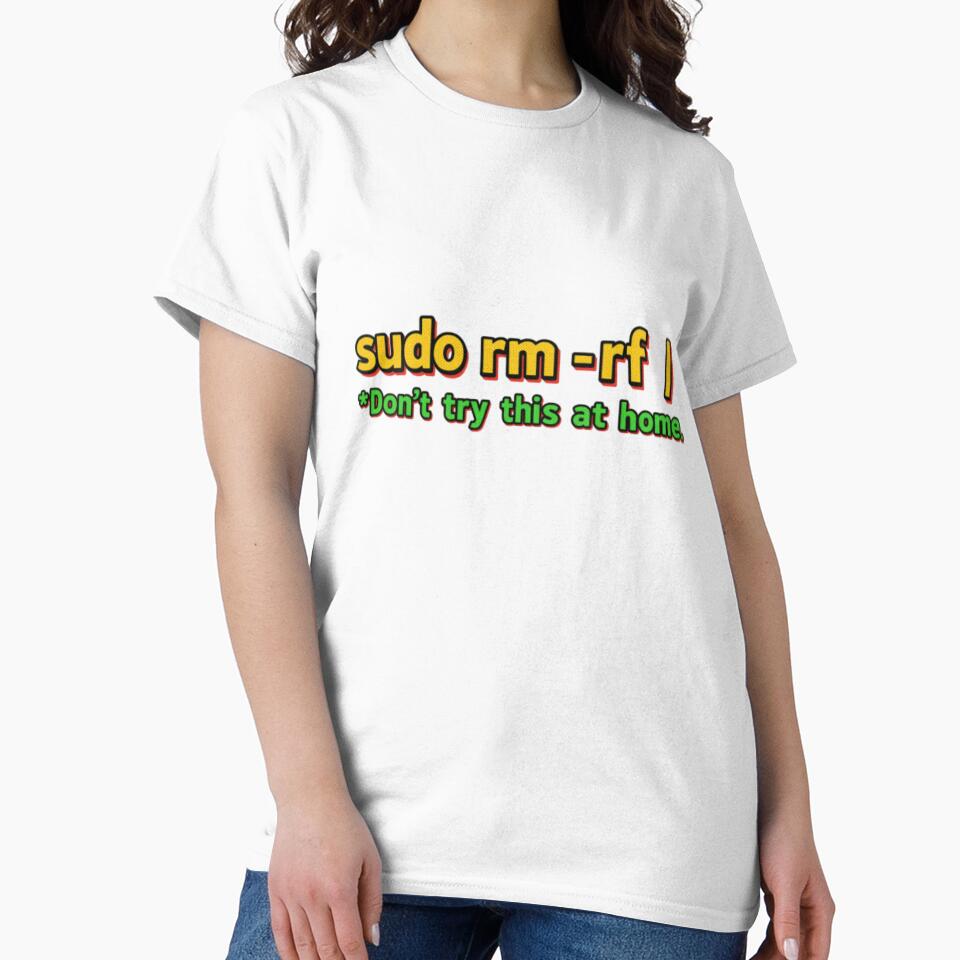 Linux Sysadmin Humor — Sudo rm -rf / Retro Typography Design for Programmers by Colorful-Garden