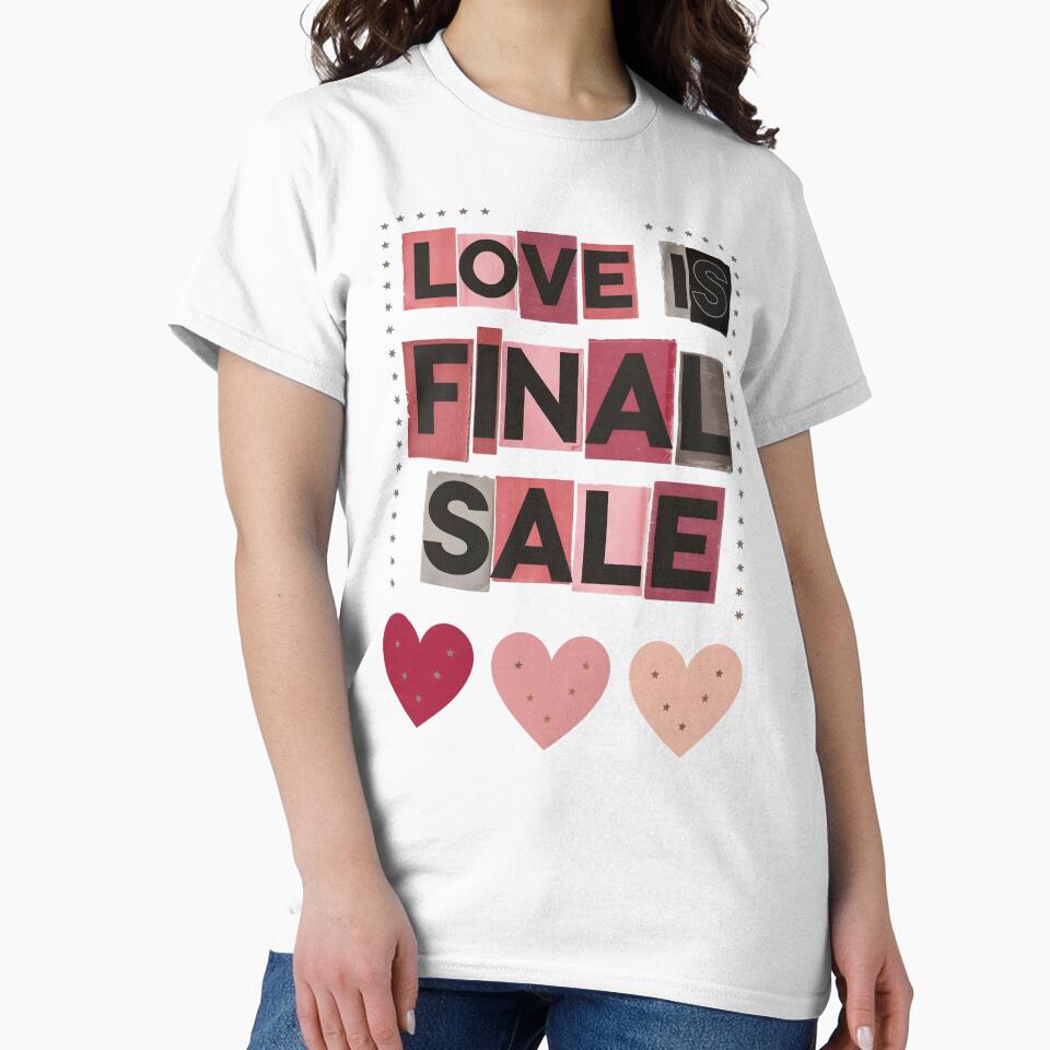 Love Is Final Sale – Valentines Day Ransom Note Aesthetic Poster by FestivityFinds