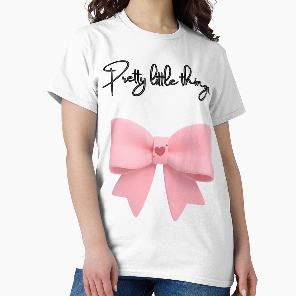 Pretty Little Things Pink Bow Aesthetic | Cute Girly Coquette Soft Girl Design by VelPhoenix