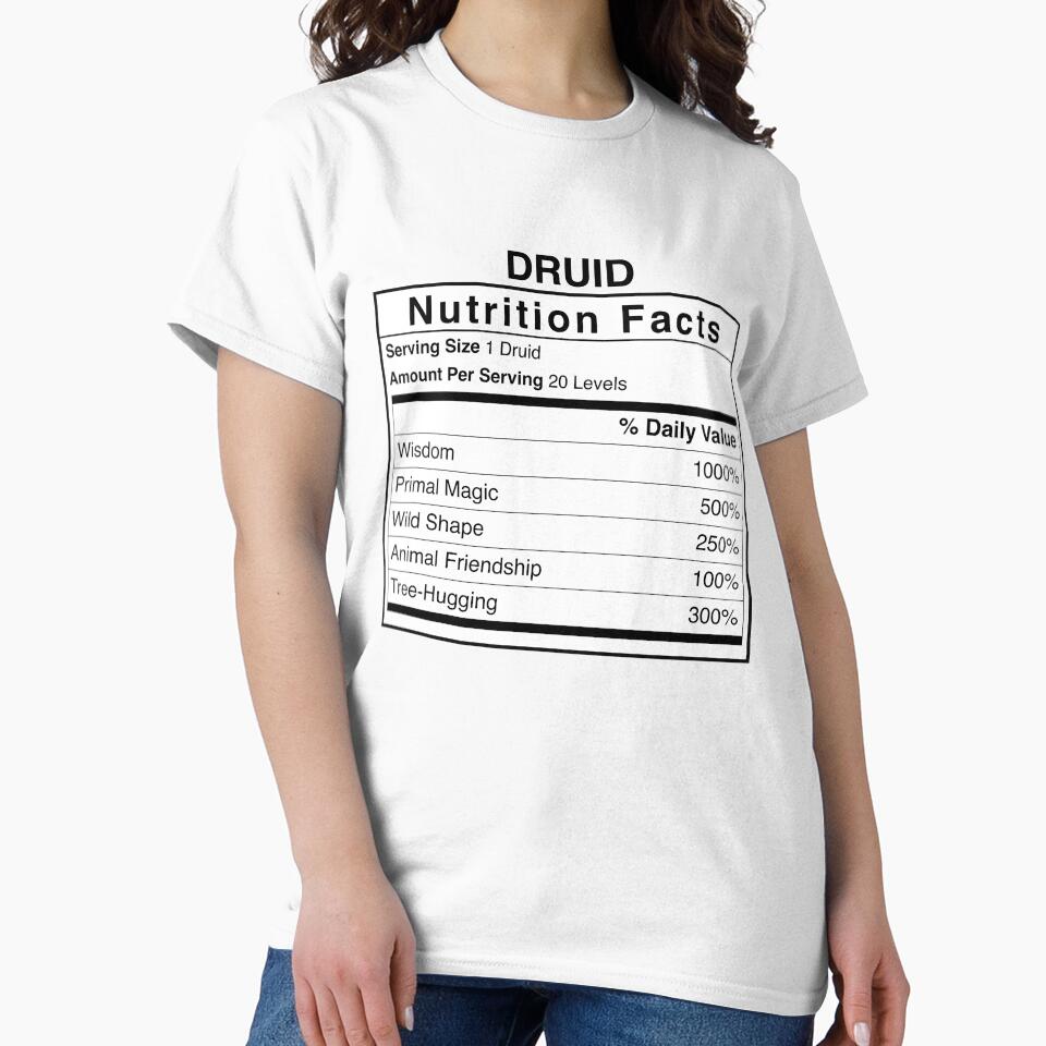 D&D Druid Nutrition Facts by erincrnkdesign