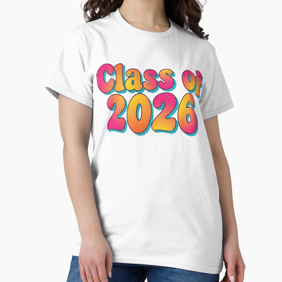 Vibrant Retro Class of 2026 Graduation Design by Silent Watch Threads.