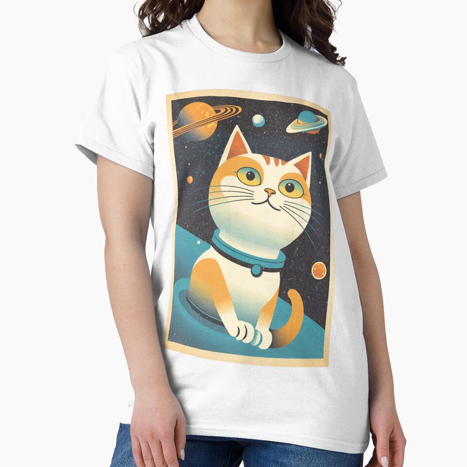 Retro futuristic cat in space by Barbzzm