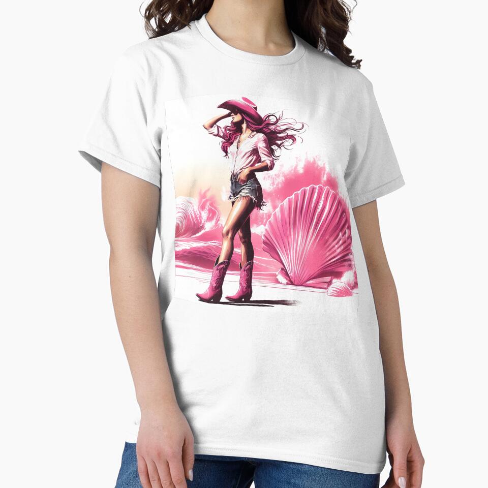 Pink Sands, Shell, and Cowgirl Swells by EmeraldeaArt