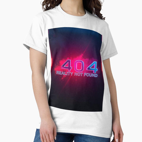 404 Reality Not Found – Y2K Chrome Glitch Design by CMdigit