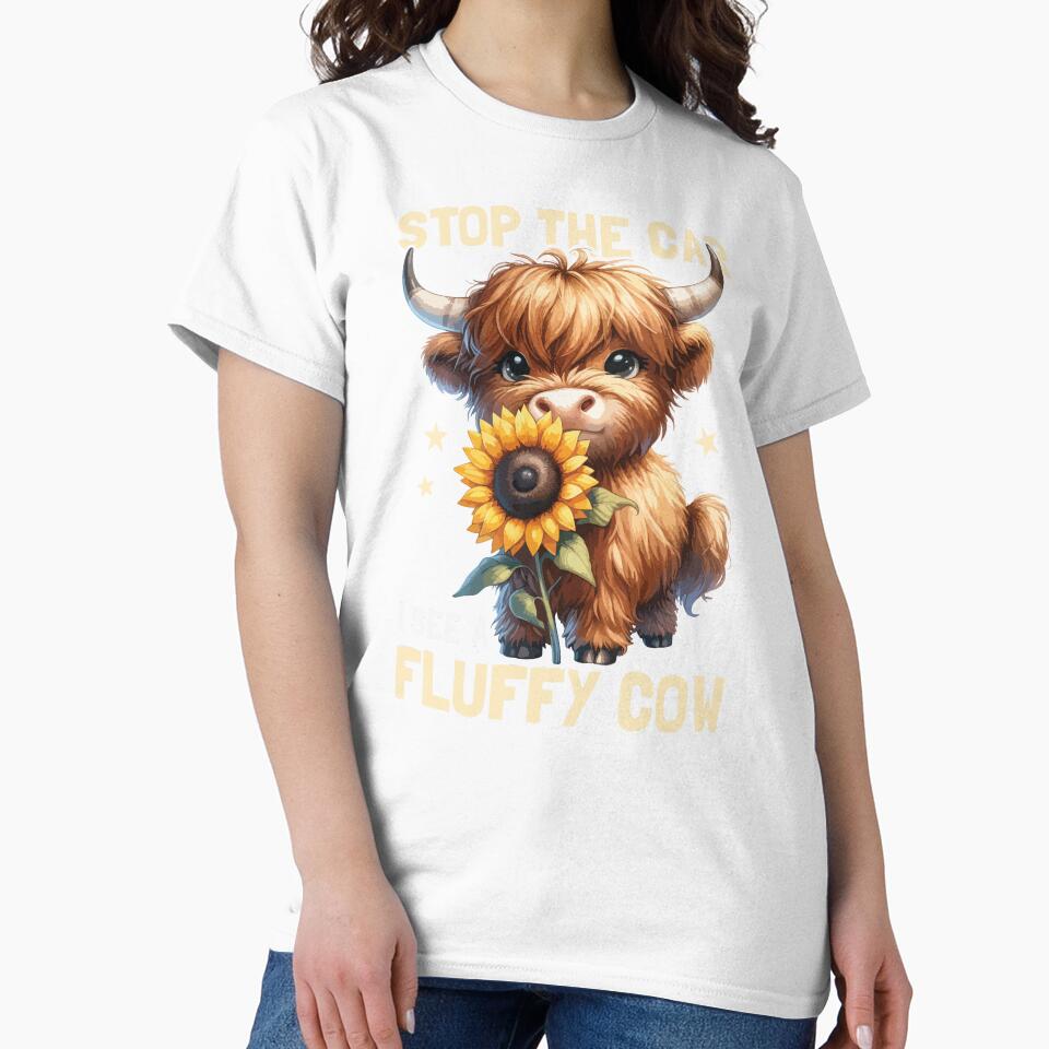 Stop the Car I See a Fluffy Highland Cow Cute by PrintCrafting