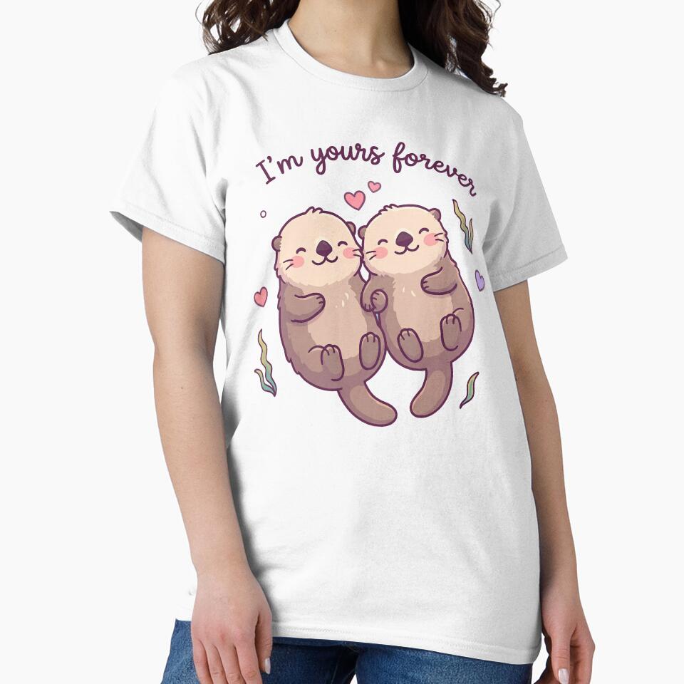 Cute Otter Couple in Love – Valentine’s Romantic Gift Design by Nice Vibes Prints