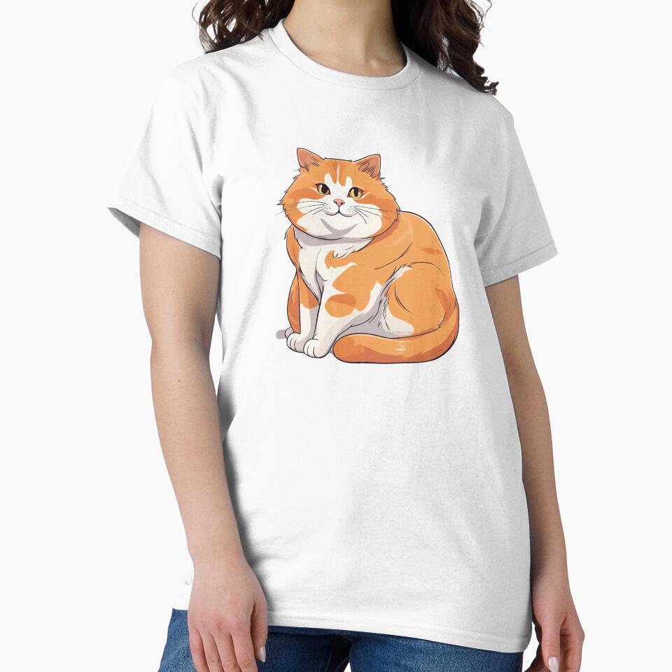 Chunky orange cat sticker by FlawlessDraft