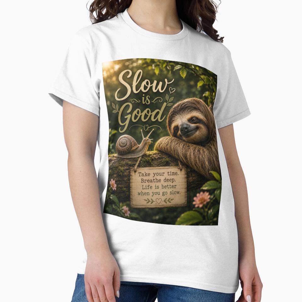 Slow Is Good – Sloth & Snail Nature Inspiration by Kimberly Palmer