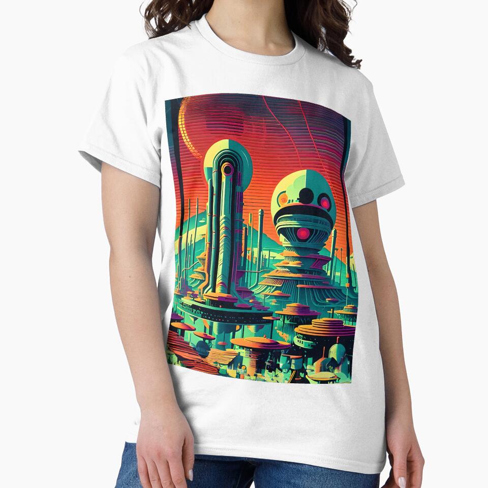 Retro-futuristic sci-fi space city by ArthurVandelay