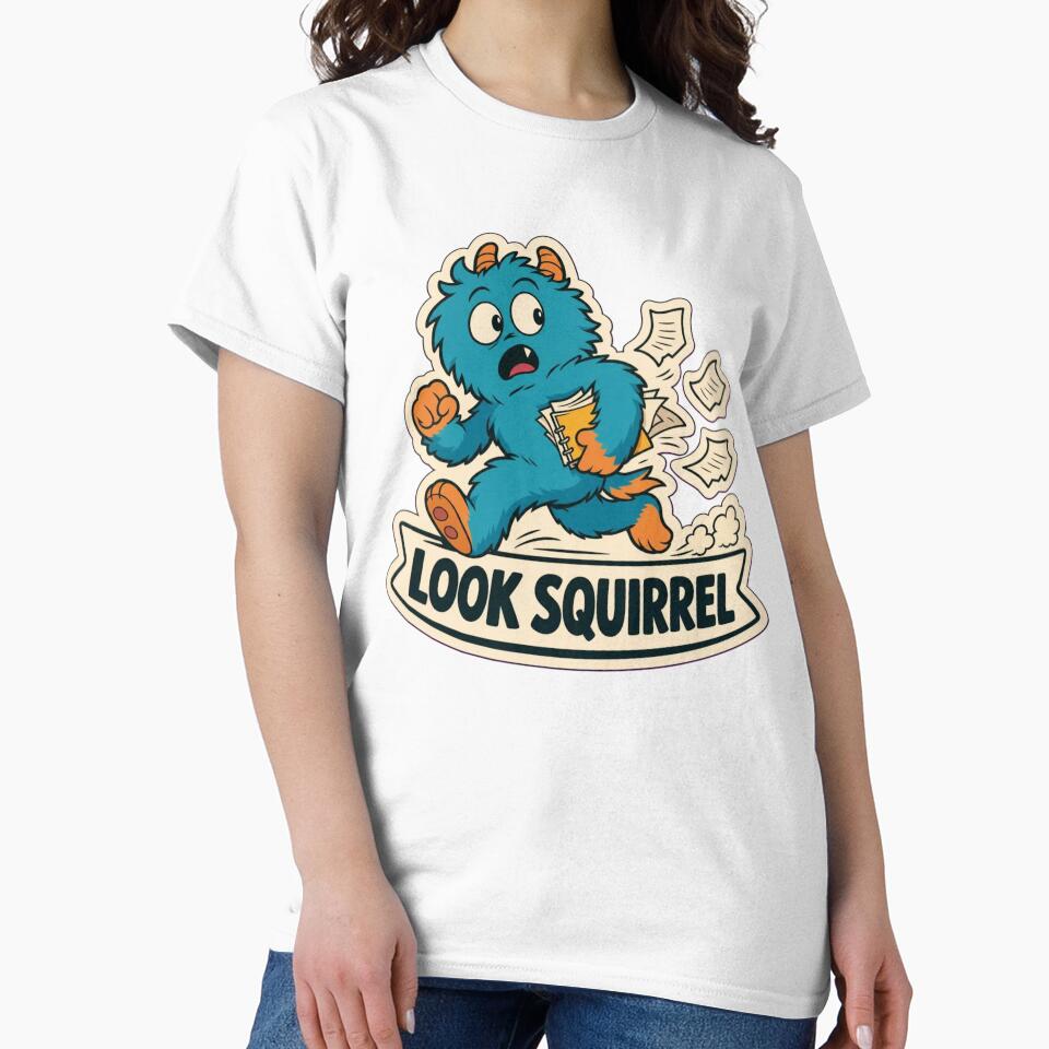 Squirrel Brain | Cute ADHD Creature Neurodivergent Doodle by StickyGuys