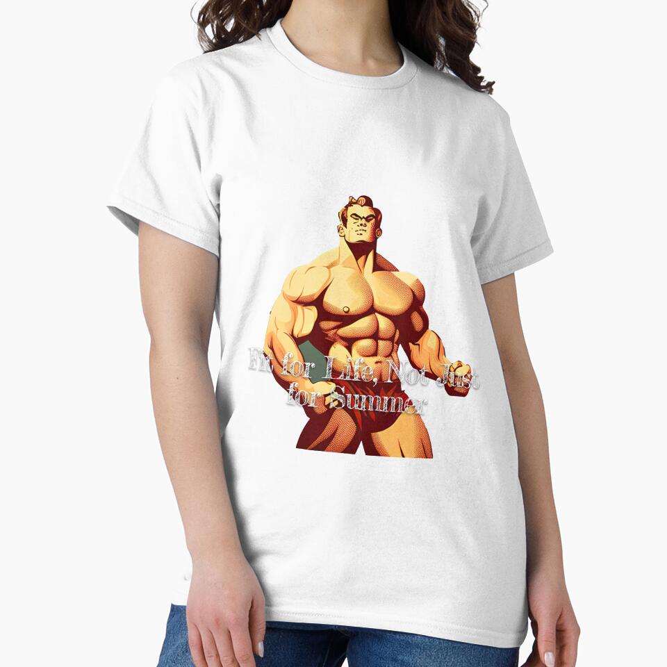 Fit for Life, Not Just for SummerDesignBodybuilding Fitness Gym Workout Exercise Merch Print Design by tengamerx