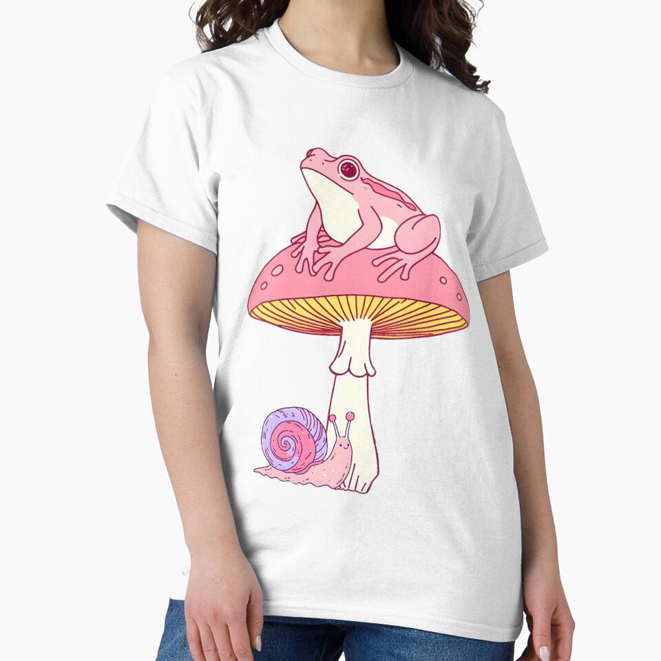 Frog on mushroom with snail by FurryFantasy