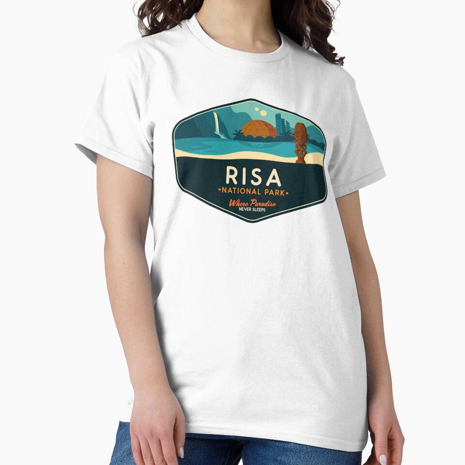 Risa Paradise Retro Sci-Fi Travel Badge by magrodanny