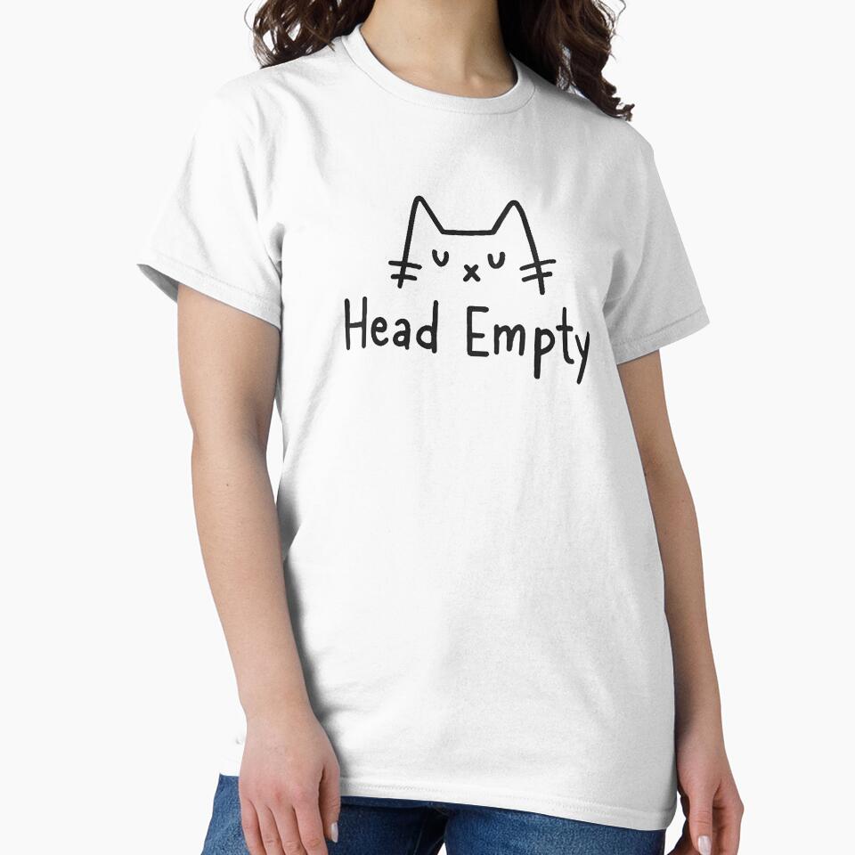 Head Empty – Minimal Cat Humor Design for Developers & Cat Lovers by FeelFreeStore