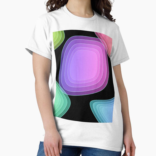 Abstract Gradient Shapes on Black Background by RudArtAI