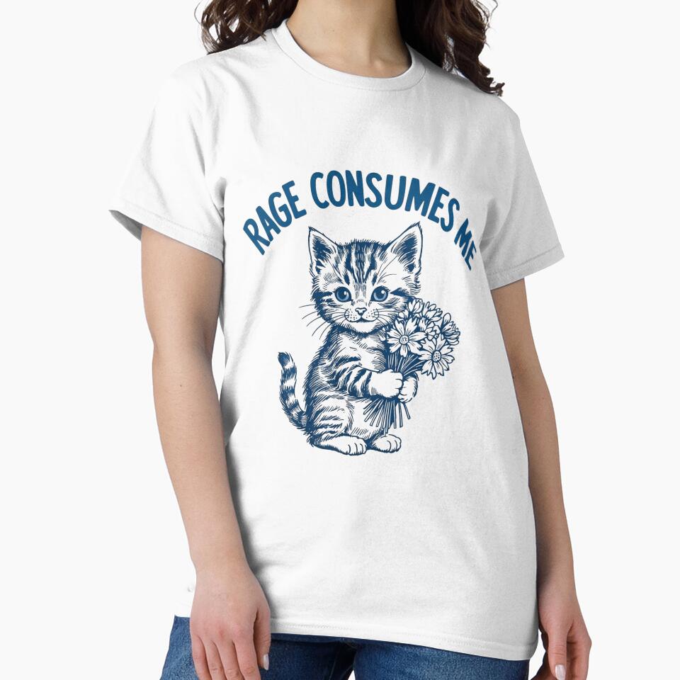 Rage Consumes Me Funny Vintage Kitten by haitrieuic96