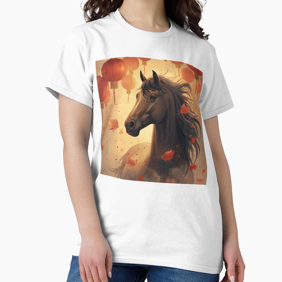 Majestic Horse with Floating Red Lanterns by Asiantrendzz