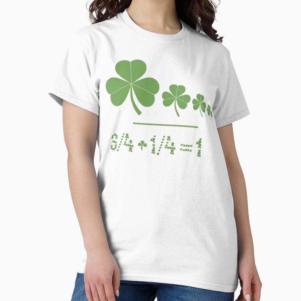 Funny Shamrock Fraction St Patrick's Day Math Learning by Meme-shirt
