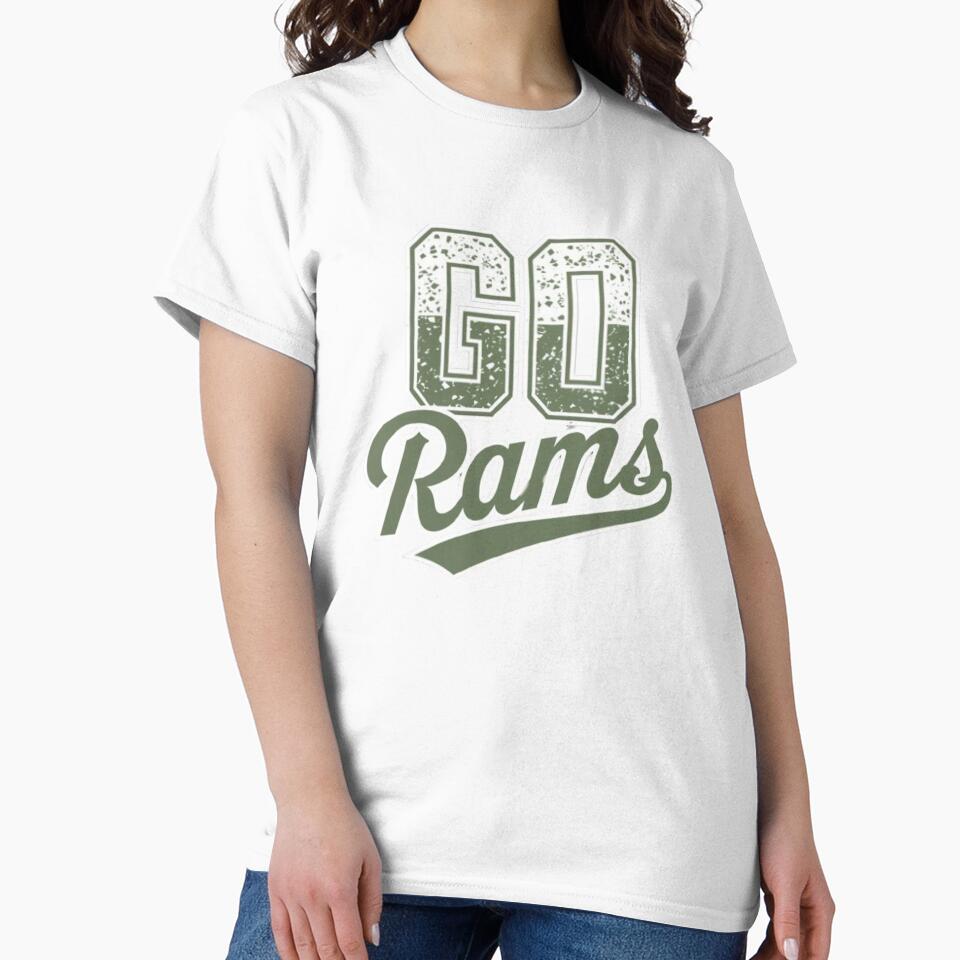 Go Rams Sports Fans Game Day Tee Support Team by ChicTeeLab