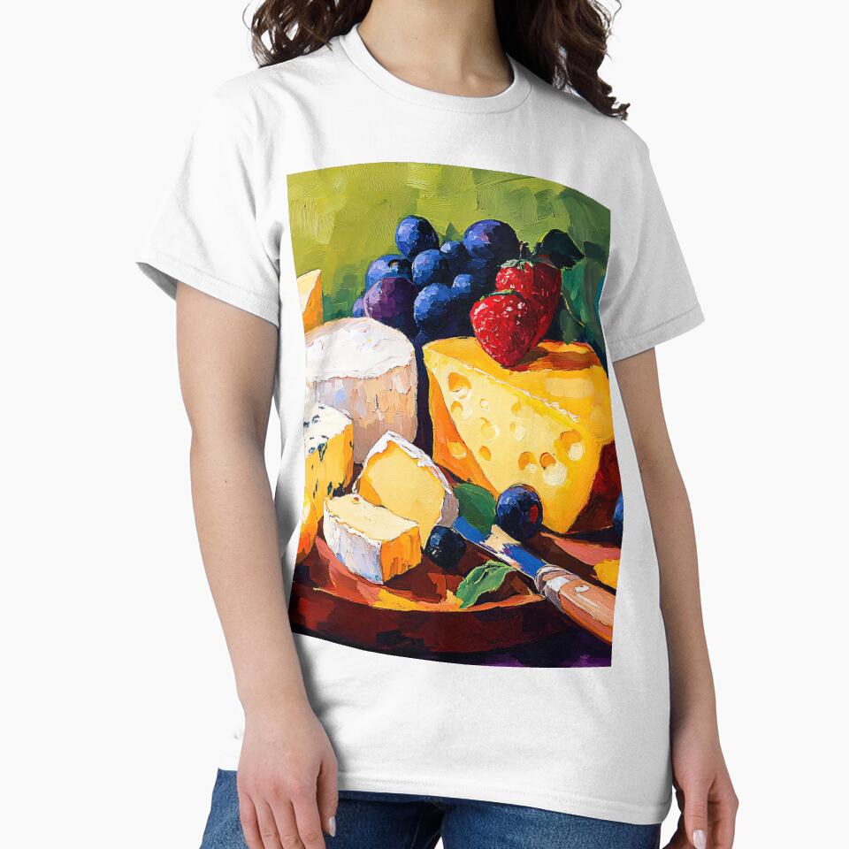 A Colorful Cheese Platter with Grapes and Strawberries Celebrating Freshness and Visual Delight by OlfactoART Studio