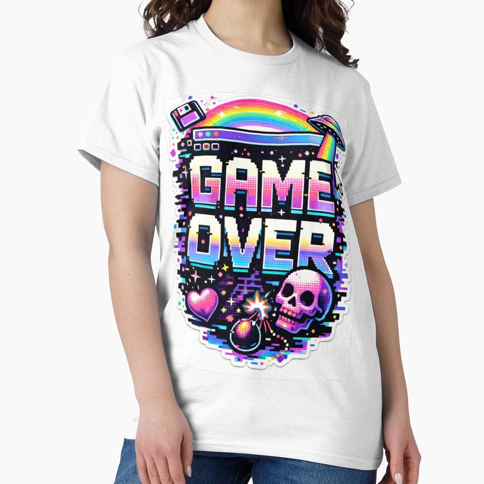 Retro Pixel Game Over Gaming Aesthetic Design by Wolf Creator