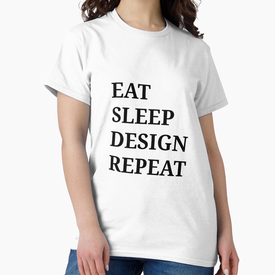 Eat Sleep Design Repeat Text For Designers by Moodyandmellow