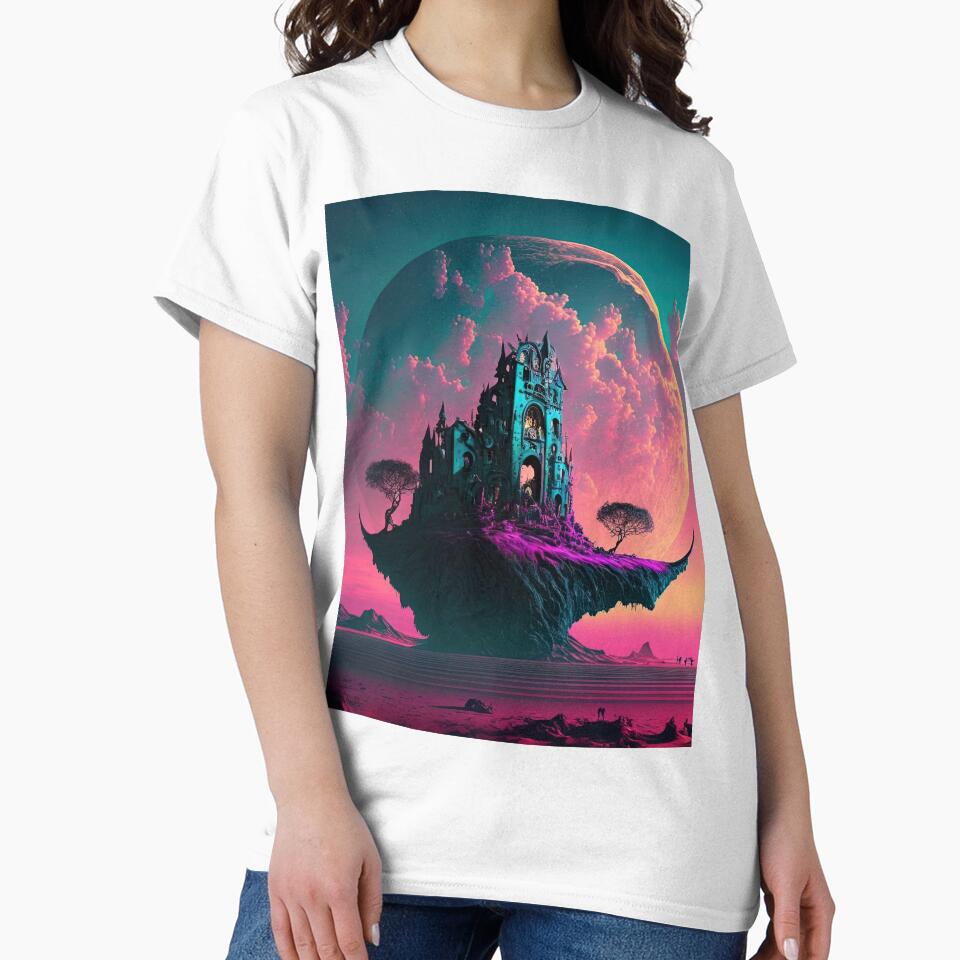 Retro Futuristic Synthwave Planet in the Cosmos by Mullet Monkey