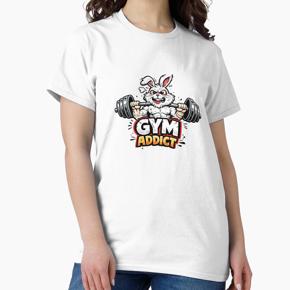 Gym Addict – Muscular Bunny with Dumbbell | Funny Fitness Motif by Mavriboy