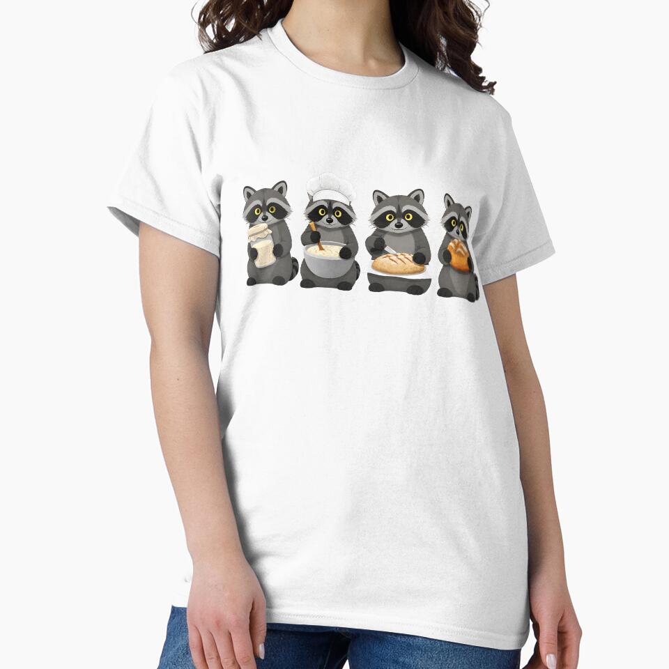 Racoon Sourdough And Bread Backing by Funny Vintage Stickers And T-Shirts