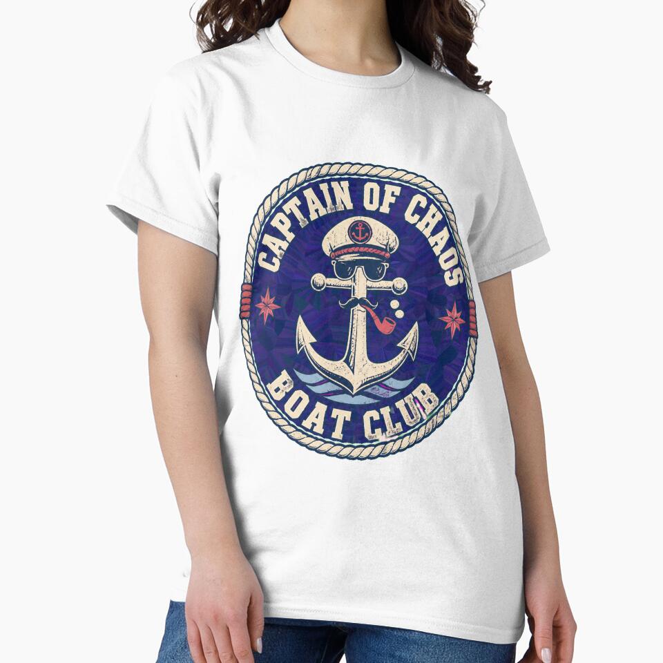 Funny Captain Awesome for Men, Boating Anchor Graphic, Soft cotton blend, nautical anchor graphic, casual boati. by Kiwno-Q