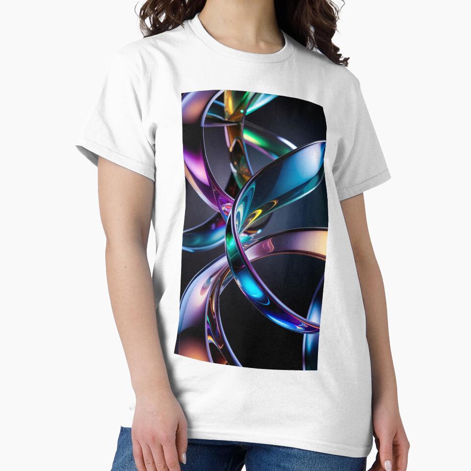 Metallic Curves – Dark Modern Abstract by NizuCaCi