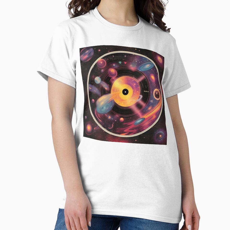 Retro Futurism Galaxy Vinyl Record by musicgeniusart