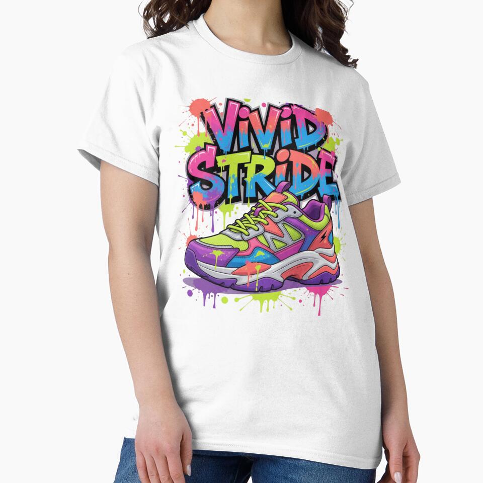 Vivid Stride Color Splash Sneaker Urban Artwork Souvenir Summer Edition by Imaginarium of Chaos falcon88
