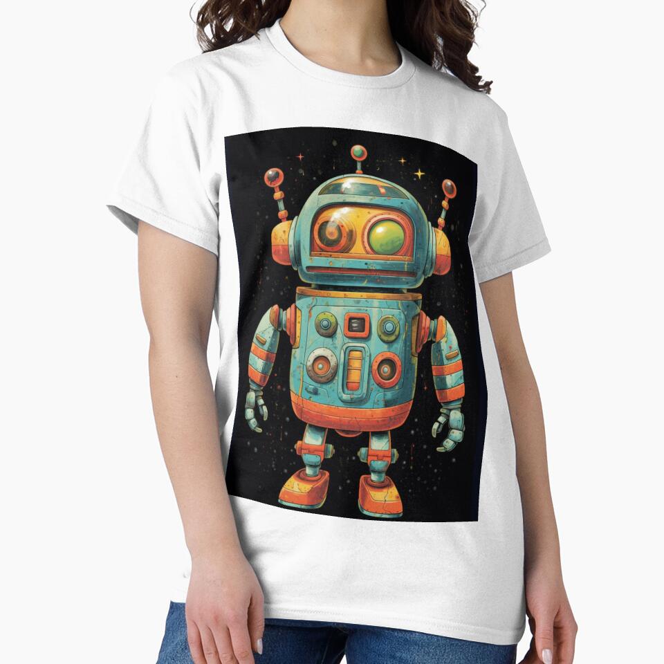 Retro 60's Space Explorer - Vintage Robot Astronaut Design by JLCableStudio