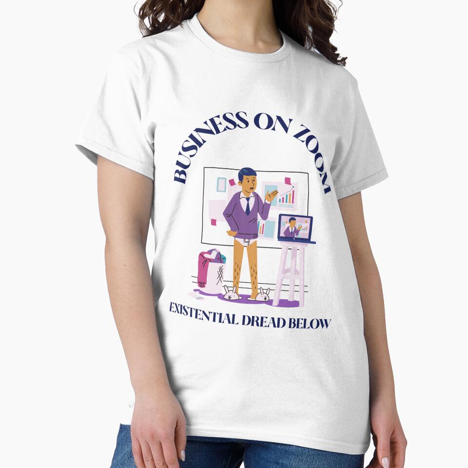 Business on Zoom, Existential Dread Below – Funny Freelancer by Honominu