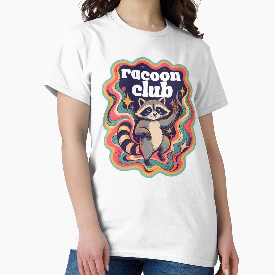 Groovy Racoon Club design by weedleaf420