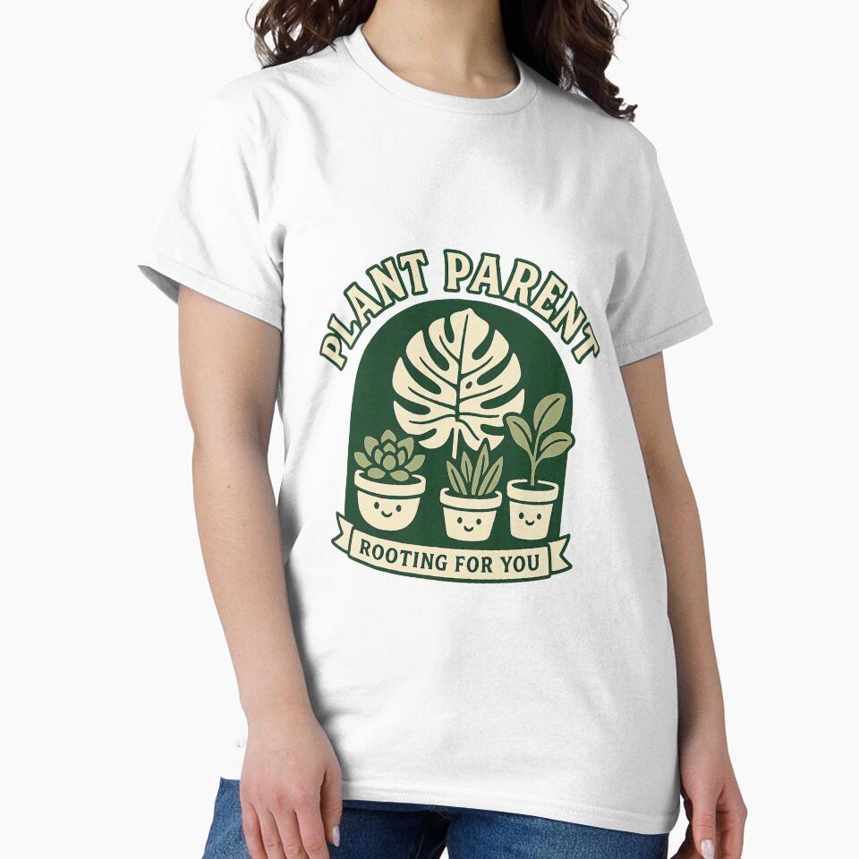 Plant Mom & Dad • Monstera & Fiddle Leaf • Succulent Lover • Funny Pot Humor • Houseplant Aesthetic Tee & Sticker by DavidMay